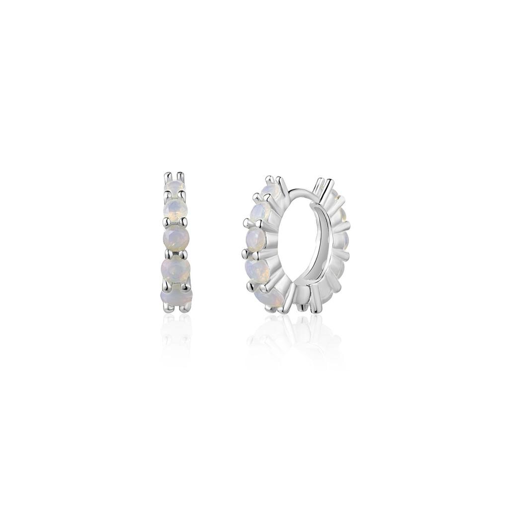 ANDYWEN 100% стерлингового серебра 925 пробы, золотые опалы, обручи-обручи с зажимами, роскошные женские ювелирные изделия с кристаллами для свадебной вечеринки, круглые драгоценности