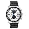 Эко-Драйв Авиатор Хронограф Кожаный Ремешок Белый Циферблат CA0880-07A 100М Мужские Часы