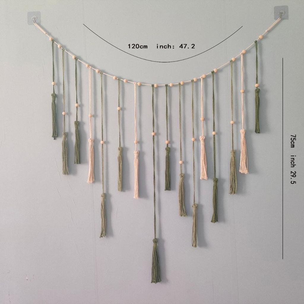 Бохо Домашний Декор, Макраме Гобелен Макраме Лист Перо Настенный Подвесной Декор для Гостиной Спальни, Бохо Настенное Искусство Домашний Декор