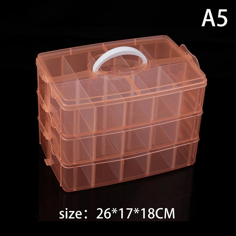 3-слойная прозрачная пластиковая коробка для хранения ювелирных изделий, большая вместимость, отделочная коробка, коробка для ожерелий, колец, серег-пуссетов, коробка для украшений