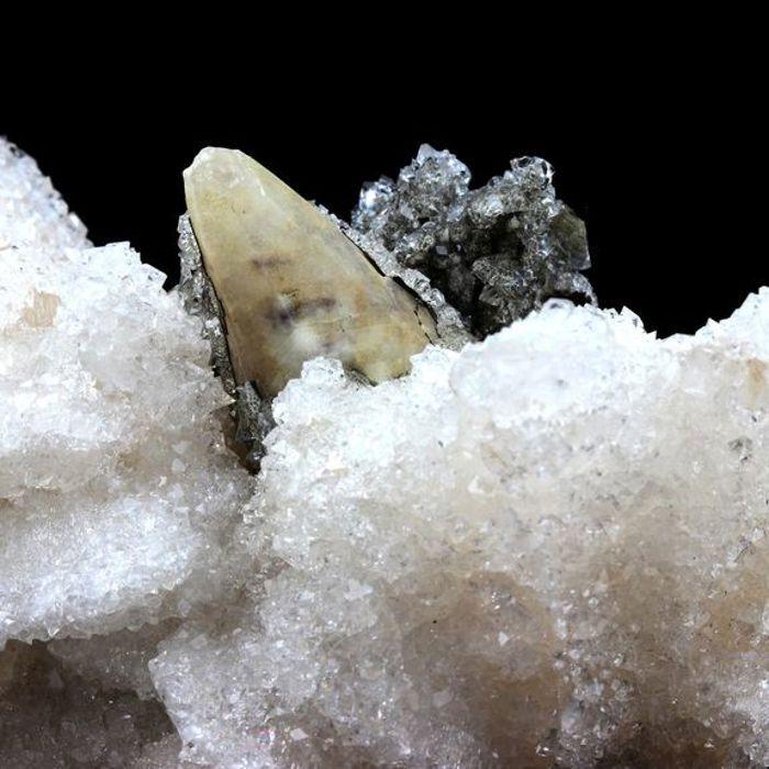 Pierres et Minéraux. Apophyllite, Calcite, Ilvaite. 2045.0 ct. Dalnegorsk, Russie.