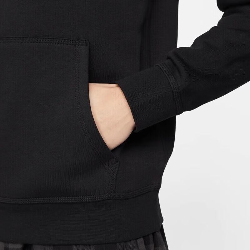 Nike Флисовый худи Удобный топ с длинным рукавом Вязаные джоггеры с манжетами Повседневный спортивный комплект Мужские комплекты Черный 623453-010+-BV2763-010