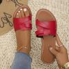 Fashion Women's Flat Slide Sandals 2024 Solid Color Slip On Outdoor Casual Open Toe Sandals Sandalias Mujer Non Slip Comfy Beach Slides