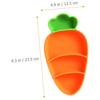 Carrot Shaped Plates Utensils Set for Kids with Fork Spoon Straw and Plate for Weaning Fun Mealtime Experience