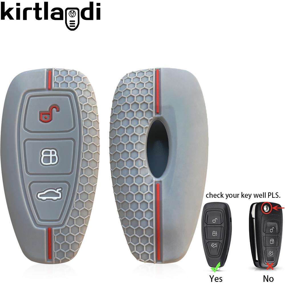 Силиконовый чехол для автомобильного ключа для Ford Kuga Focus Mk3 Mk4 Mondeo Fiesta Titanium Ecosport Transit MK8 чехол для ключа пульта дистанционного управления Аксессуары