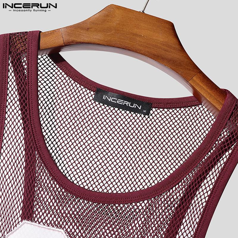 Мужские комбинезоны-боди без рукавов с прозрачными вставками и принтом букв для дома