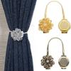 1/2pcs New Magnet Curtain Tiebacks Sparkling Crystal Attractive Curtain Tie Rope Flower Type Drapery Stretchy Buckle Home Decor
