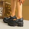 Plus Size Women's Shoes Mary Janes Women's High Heel Platform Casual Pumps Women Round Toe Buckle Strap Solid Shoes Ladies