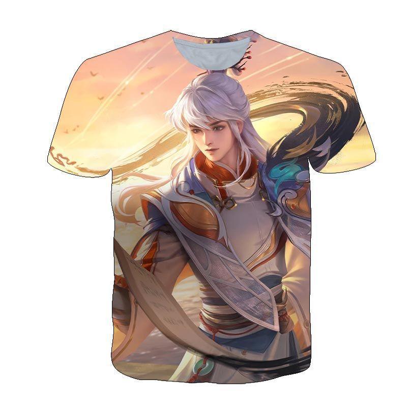 King of Glory T-shirt spring and summer male and female teenagers t-shirt student team clothes campus pain clothes dormitory black