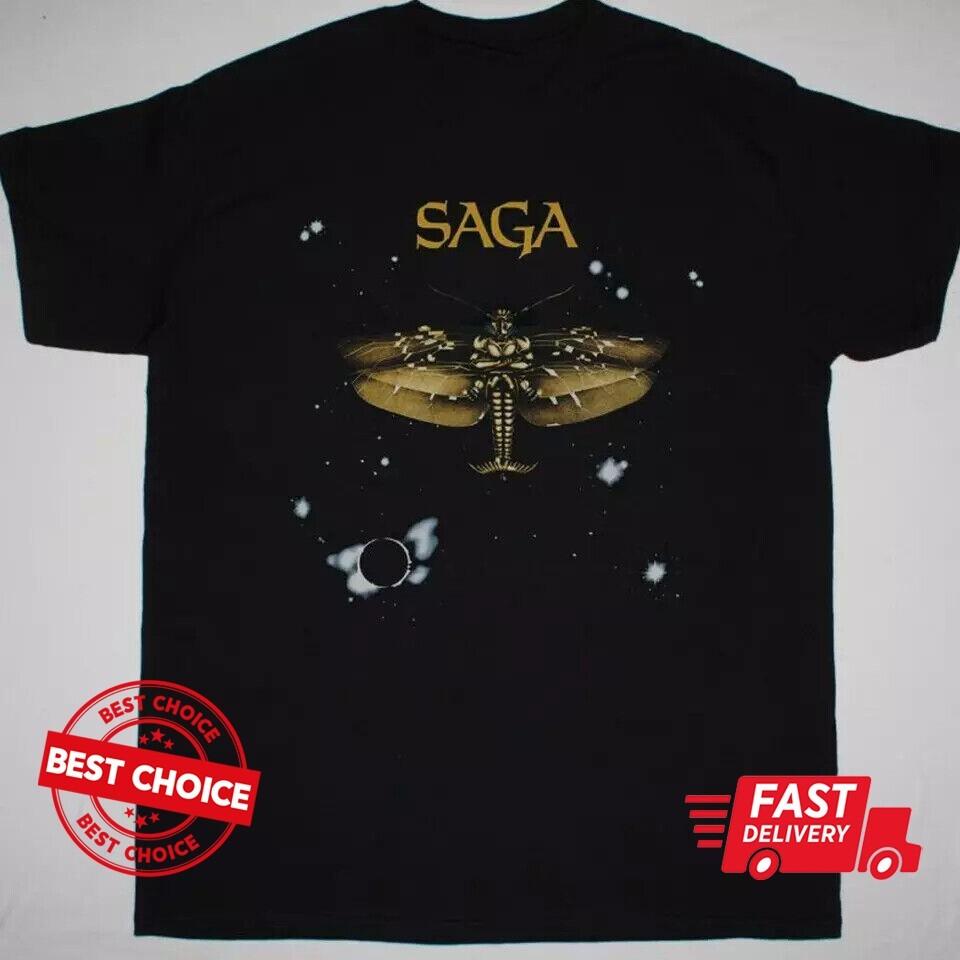 Saga Band Rock Black Unsiex TShirt Rock Band Shirt For Fans