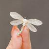 Vintage Shinny   Pearl Dragonfly Brooches For Women Dress Silk Scarf Insect Corsage Pins Jewelry Accessories