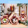 Beautifully Crafted Wooden Christmas Tree Hanging Decor With Whimsical Gnome Characters