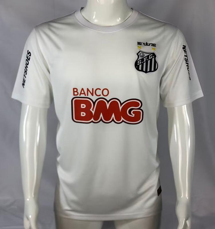 Сезон 2012/13 Неймар №. 11 Домашняя футболка Santos 1999-01 ретро с коротким рукавом