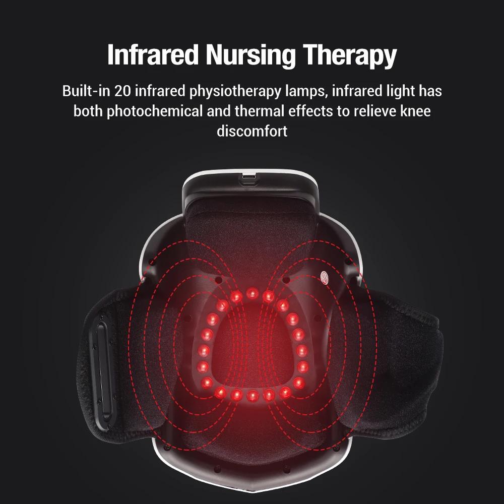 Electric Heating Knee Massager Vibrating Hot Compress Airbag Massage Red Light Joint Massage Rehabilitation Muscle Relief