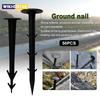 50pcs/set Ground Nail Film Fixed Garden Pegs Greenhouse Film Weed Prevention Ground Cloth Sunshade Fly Net Plastic Fixed Pegs