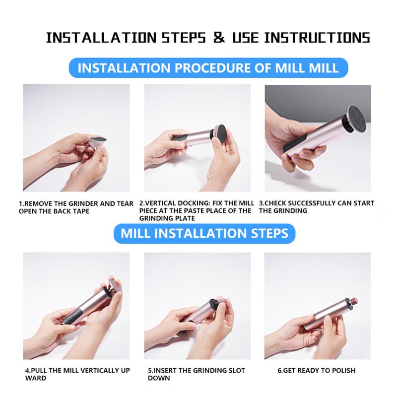 2 в 1 портативный электрический инструмент для удаления мозолей, перезаряжаемый профессиональный шлифовальный станок для ног, сухой омертвевшей кожи, педикюрный инструмент