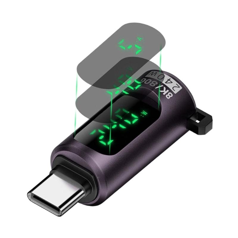 Конвертер USB C на USB C с мониторингом мощности в реальном времени, выходная мощность 240 Вт, совместим с Thunderbolt 4, для нескольких устройств
