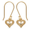 [K1421] - Gold Plated Earrings 'Love' White Gold - 10x9 Mm