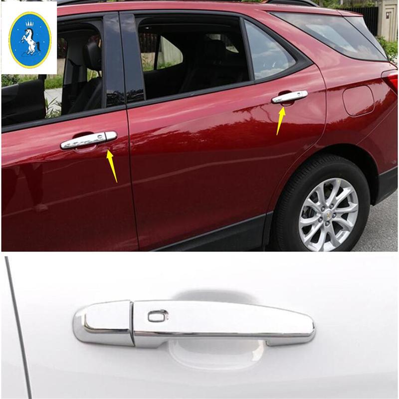 Car Door Handle Decoration Protection Cover Trim Fit For Chevrolet Equinox 2017 - Auto ABS Chrome Accessories Exterior Kit