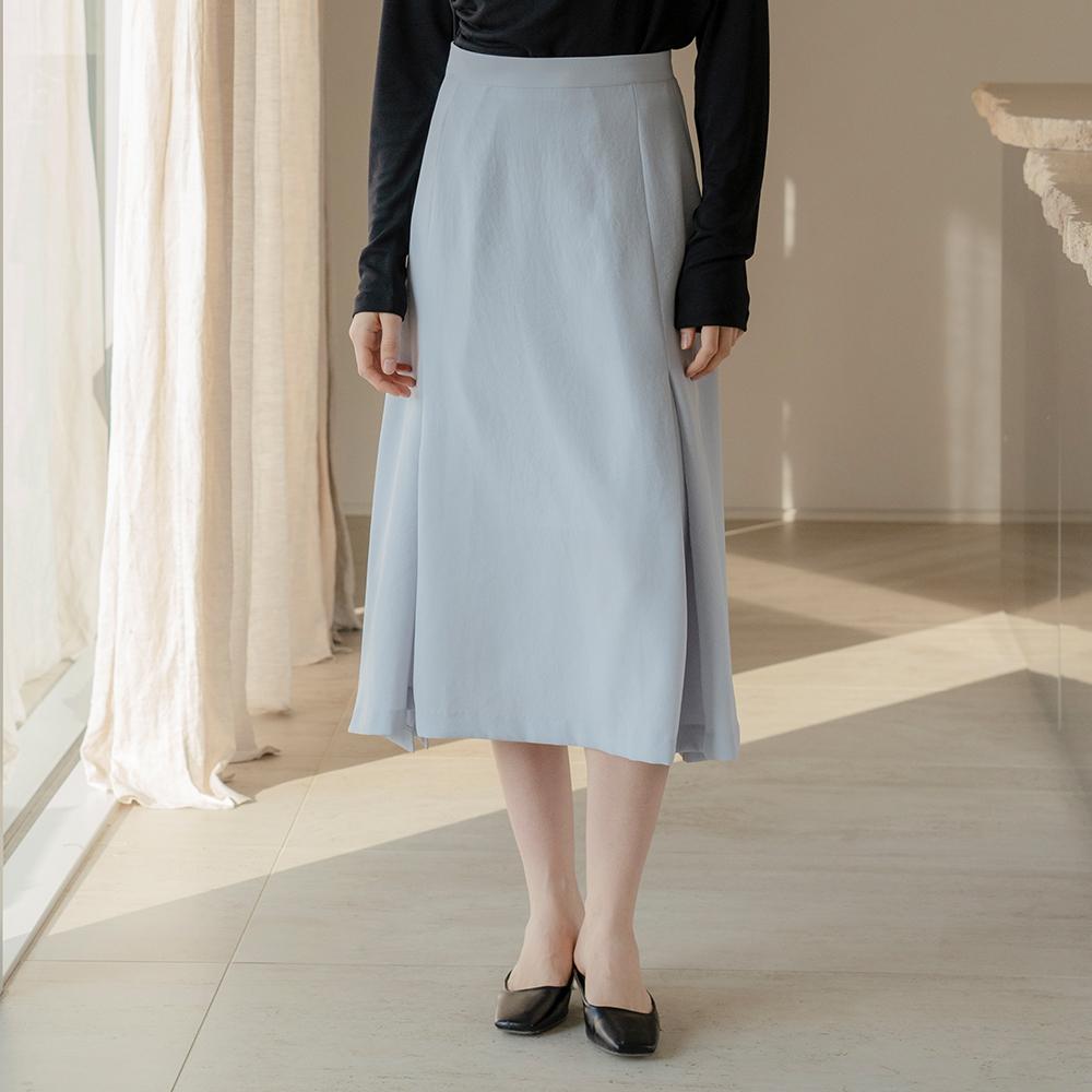 Mommet Milo Slit Flare Skirt Sky Blue