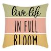 Fashionable Spring Flower Spring Elements Pillow Cover Linen Flower Cushion Pillow Cover