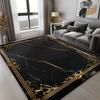 Boho Style Luxury Black Gold Carpets Living Room Bedroom Decoration High-grade Sofa Large Rugs Lounge Coffee Tables Mats Flannel