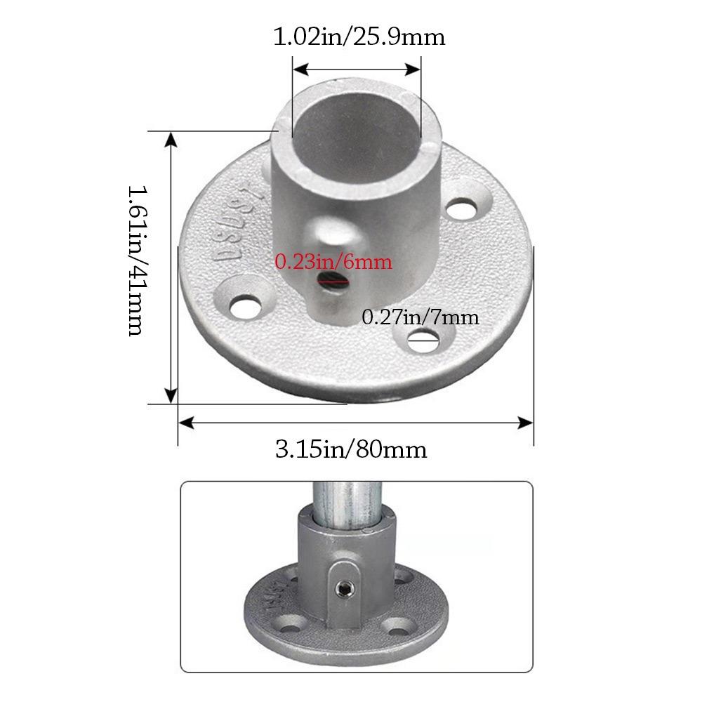 1\2''/3\4" Frame Fasteners Aluminum Alloy Steel Circular Pipe Connector Steel Tube Shelf