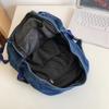 Solid Color Women Denim Backpack College Style Student Backpack Men Travel Bag