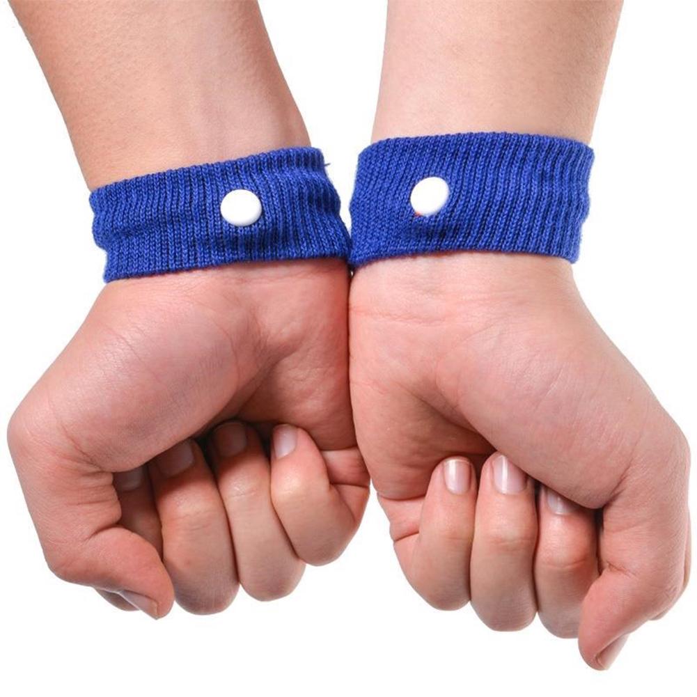 1Pair Anti Nausea Carsickness Seasick Motion Sickness Relief Wristband Bracelet