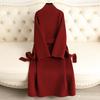 Double-sided Wool Coat for Women's Autumn and Winter New Long Slim Temperament Advanced Sense Consumption Cashmere Woolen Coat for Women