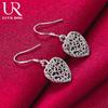 Серьги-подвески в форме сердца из стерлингового серебра 925 пробы для пирсинга, модные свадебные украшения