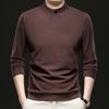 Live Streaming Cross-Border Hot-Selling Middle-Aged Men's Double-Sided De Velvet Sweatshirt Long Sleeve T-Shirt Autumn Winter Thickened Top Base