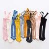 Newborn Baby Suspender Overall Pantyhose Solid Color High Waist Ribbed Knit Tights Infant Spring Autumn One-piece Leggings