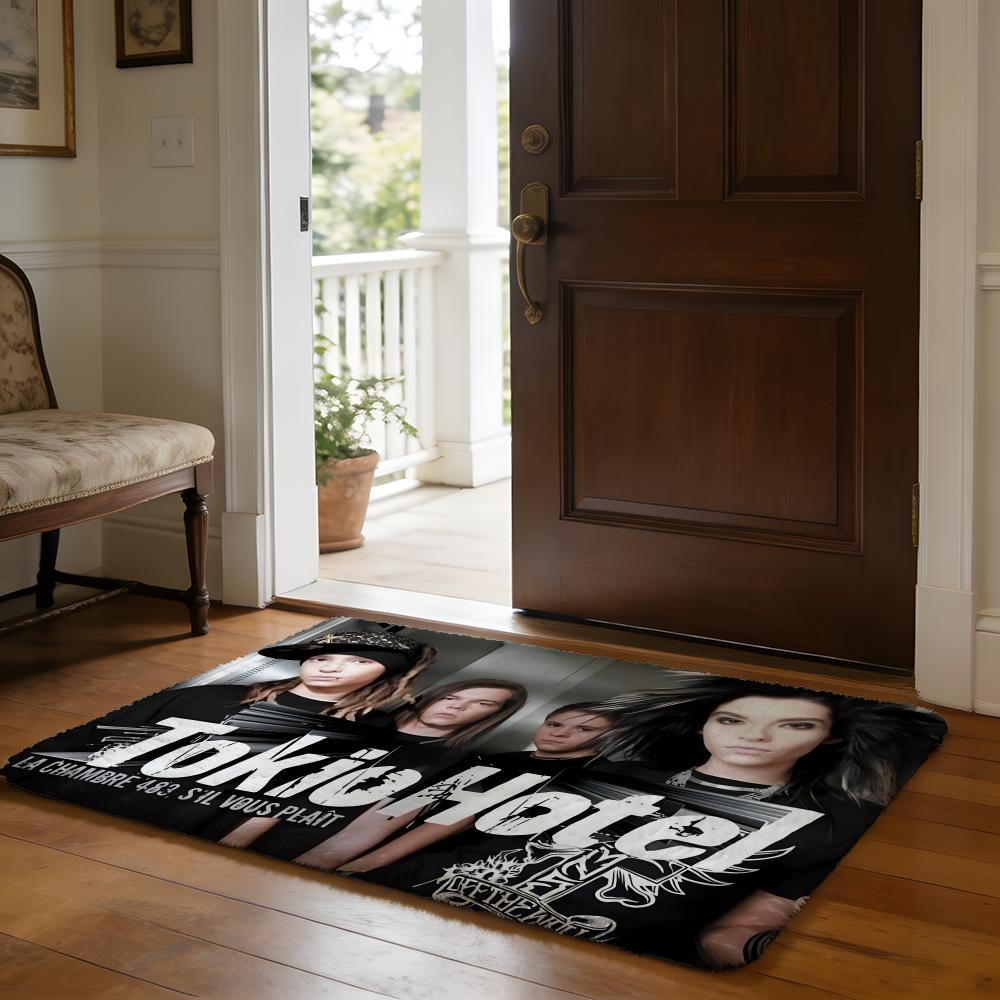 Floor Mat Soft Flannel Rug Non-Slip Absorbent Mat for Bathroom Bedroom Home Decor The P-Prodigy band