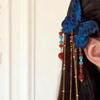 Изысканная заколка для волос с кисточкой в виде синей бабочки | Этнический китайский стиль
