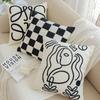Nordic Ins Style Embroidered Canvas Sofa & Backrest Cushion Cover