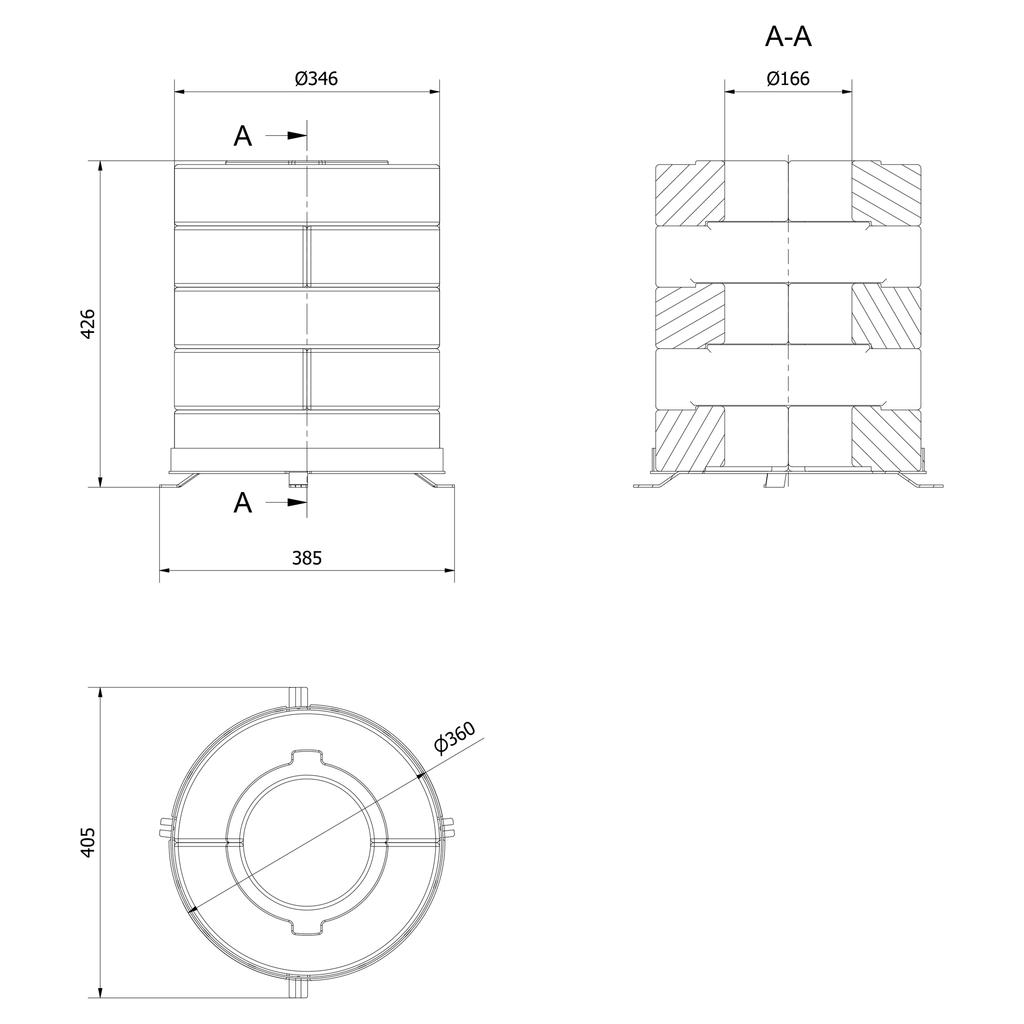 Комплект дисков для накопления бетона 10 шт.. 5 слоев для печей REN/L