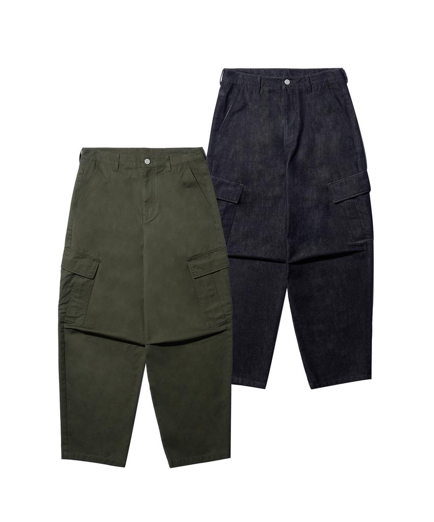 DISCUS ATHLETIC [2Colors] Wide Tapered Cargo Pants