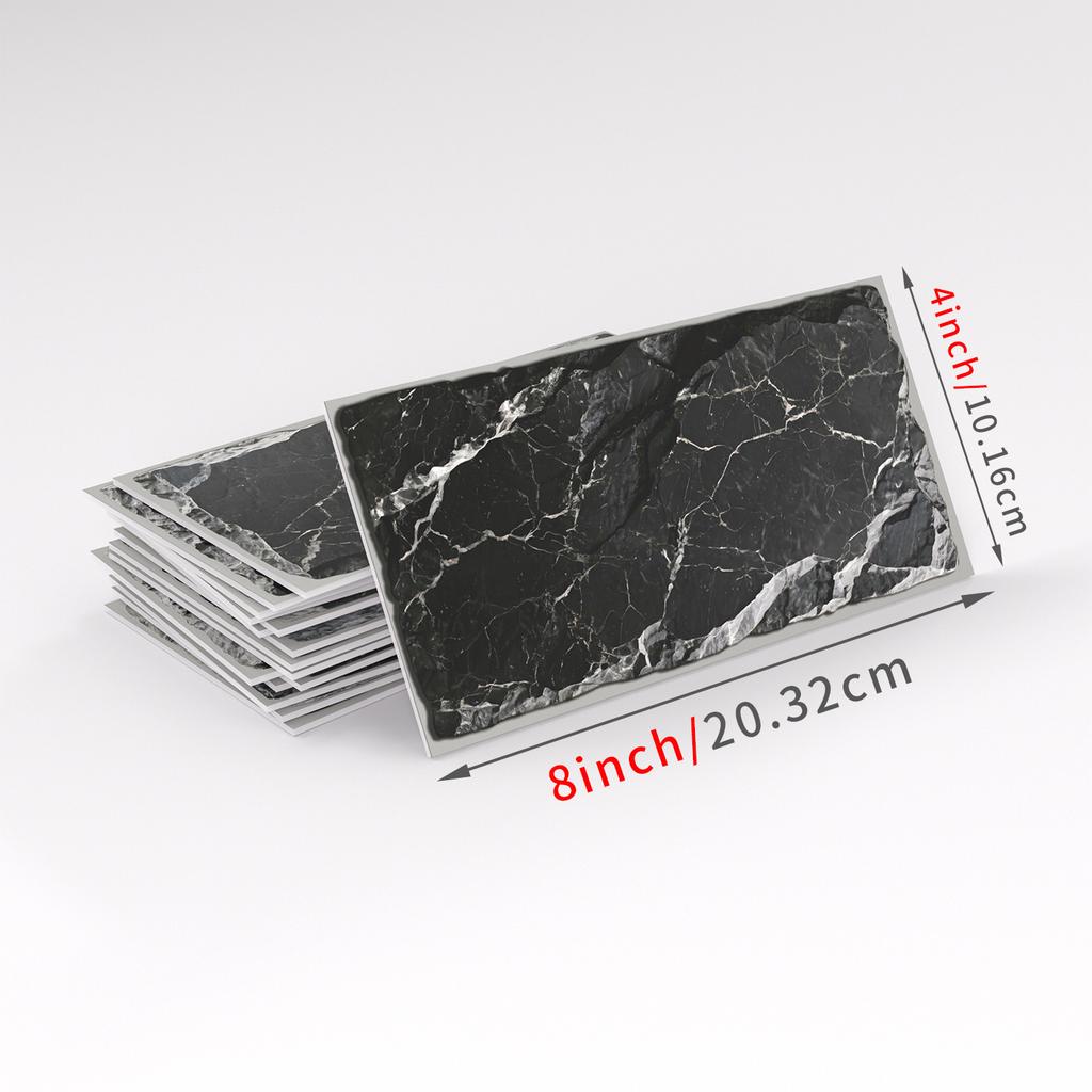 Stone Pattern Pe Foam Thickened Tile Sticker, Self-Adhesive Wall Sticker Waterproof And Oil-Proof Kitchen Bathroom Renovation Wallpaper