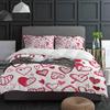 Heart Love Bedding Set 3pcs Boys Girls Duvet Cover Pillowcase Kids Adult Quilt Cover Double Bed Set Home Textile