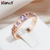 Multi Color Zircon Rings For Women Kinel Rose Gold Color Fine Jewelry