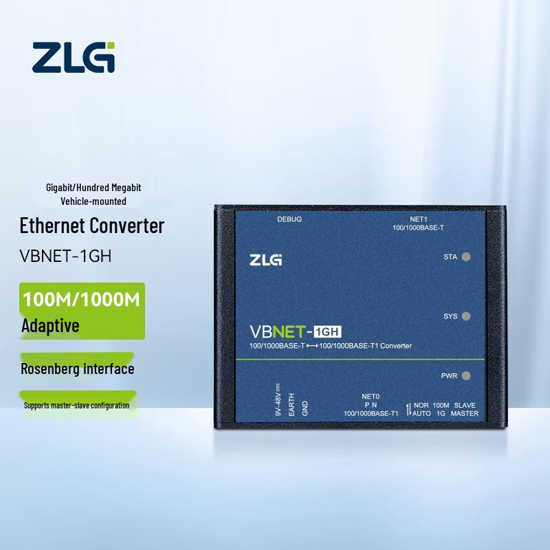 Высокопроизводительный автомобильный Ethernet-конвертер ZLG VBNET-1GH