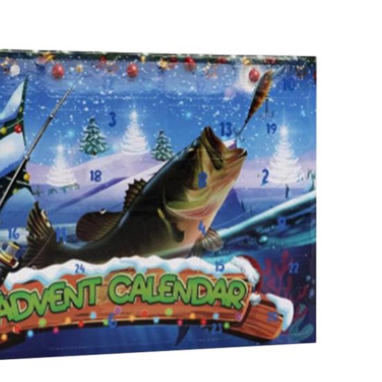 2024 Christmas Advent Calendar Fish Tackle Set 24 Days Countdown Fishing Lure Daily Fishing Gear with Baits Hooks Accessories