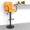 VidaXL Bar Stool Mustard Yellow Fabric