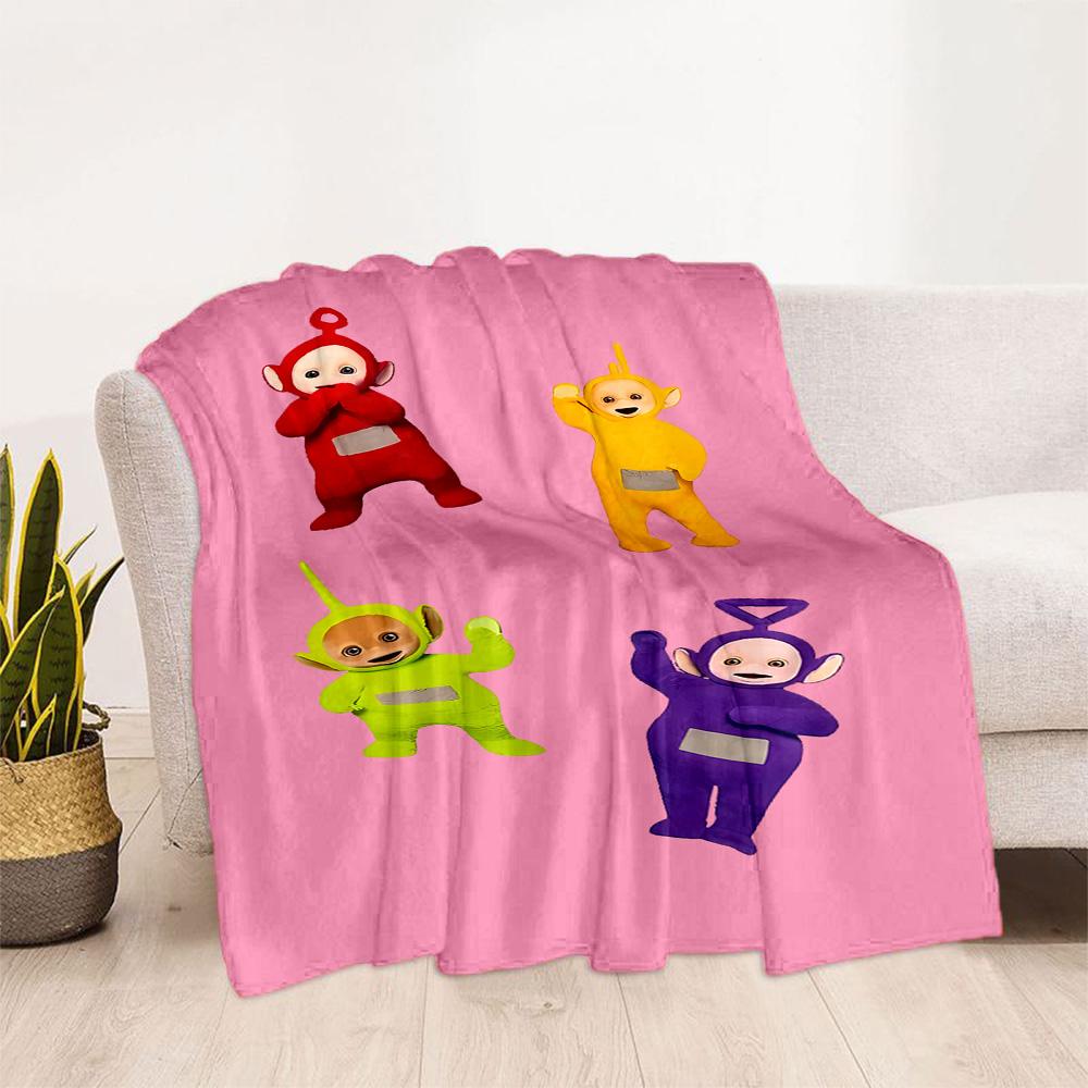Teletubbies Friends Blanket Soft Warm Cozy Great for Sofa Livingroom Seaside All-Season Use Stylish Decor Birthday Christmas Gift Blanket