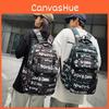 Letter Trendy Graffiti Style Neutral Large Capacity Student Backpack For Teens