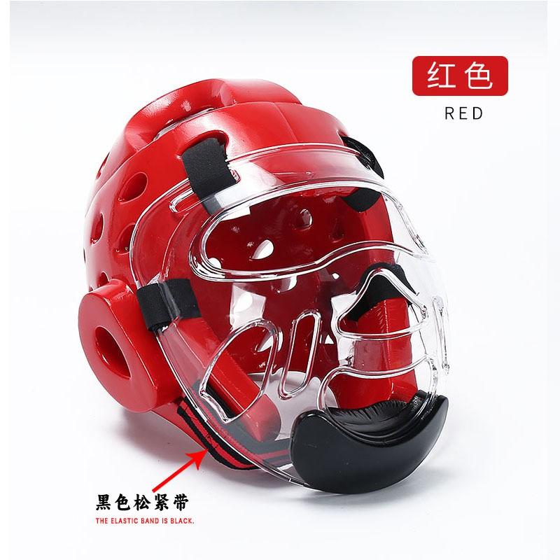 Taekwondo Headgear With Face Shield Adjustable Kids Adults Martial Arts Sparring