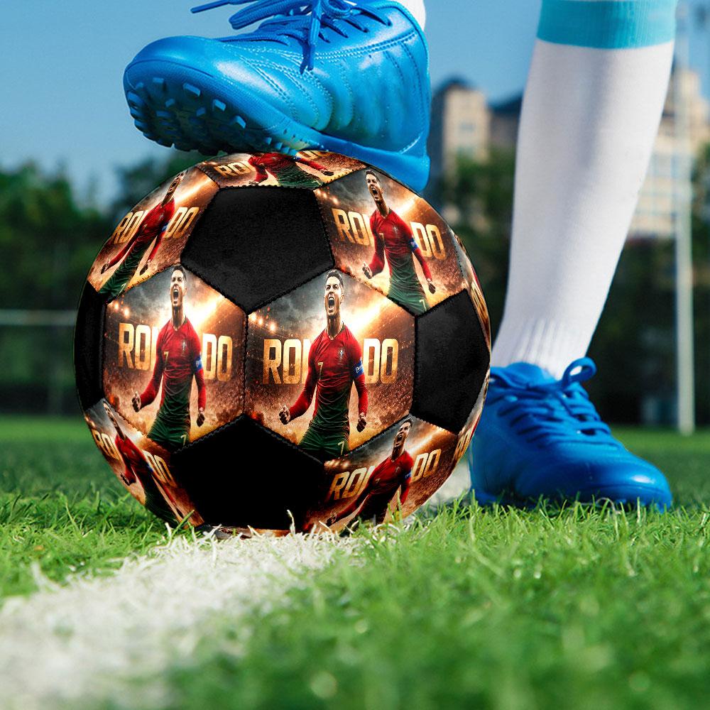 1 шт. Футбольный мяч Криштиану Роналду Размер 5 Мяч для мини-футбола Модный Цветной Игра на заднем дворе - Отличный Подарок для Спортивных Фанатов HE43