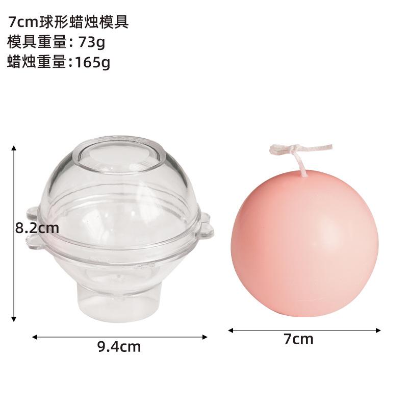 5-10cm Spherical Candle Plastic Mold DIY Handmade Cylindrical Planetary Series Aromath Candle Making Supplies Acrylic Mold Kit