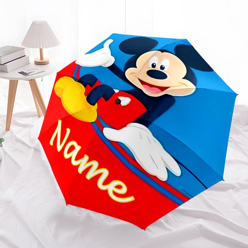 Personalized Name M-Mickey  Print Umbrella - Automatic Open/Close, Eight-Rib Durable Frame, Automatic Folding Umbrella